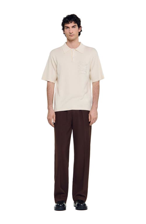 Sandro Polo With Rope Embroidery In White