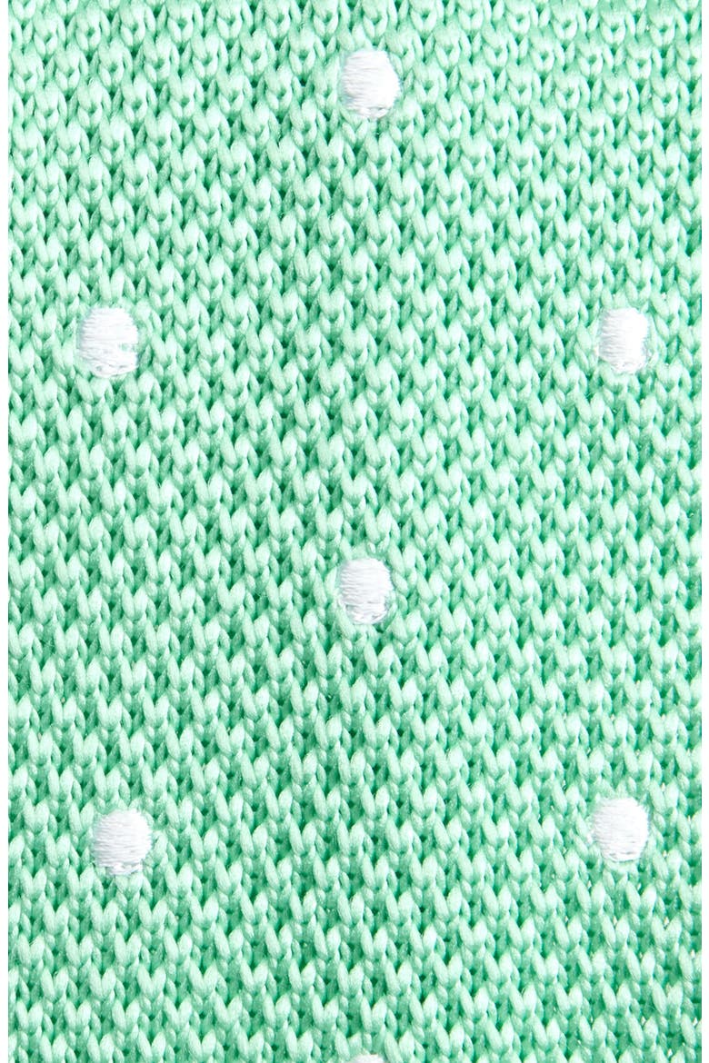 Seafoam Green Polka Dot Knit Silk Tie, Alternate, color, SEAFORM GREEN