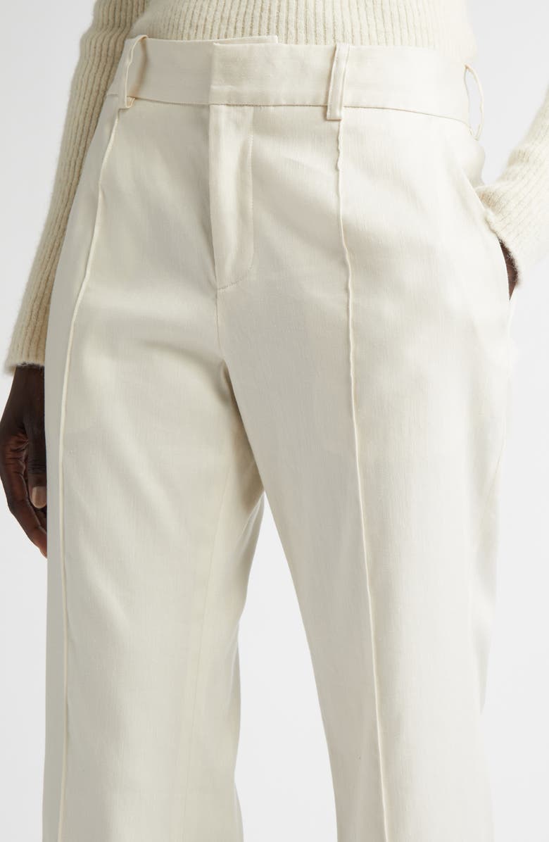 Brandon Maxwell The Soren Stretch Linen & Cotton Ankle Pants, Alternate, color, 