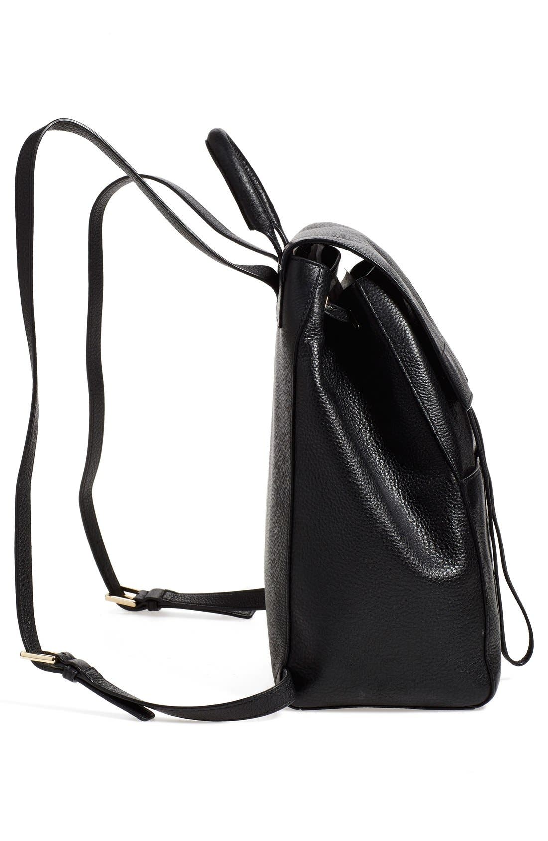 Tory Burch 'Bombe T' Leather Backpack, Alternate, color, 