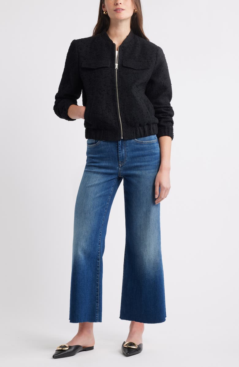 Caslon<sup>®</sup> Bouclé Bomber Jacket, Alternate, color,