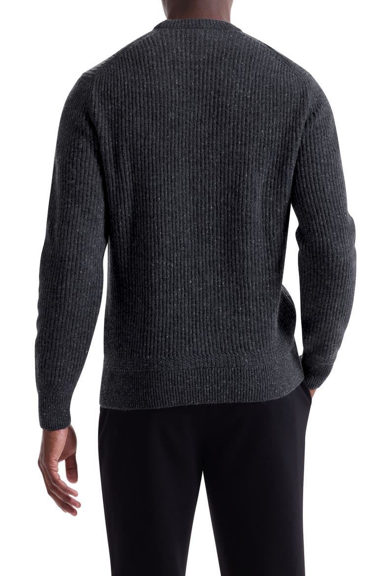 Cable Stitch Crewneck Wool Blend Sweater, Alternate, color, ANTHRACITE