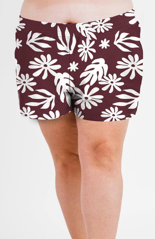 Calypsa Plus Size Classic Fit Swim Shorts With Panty