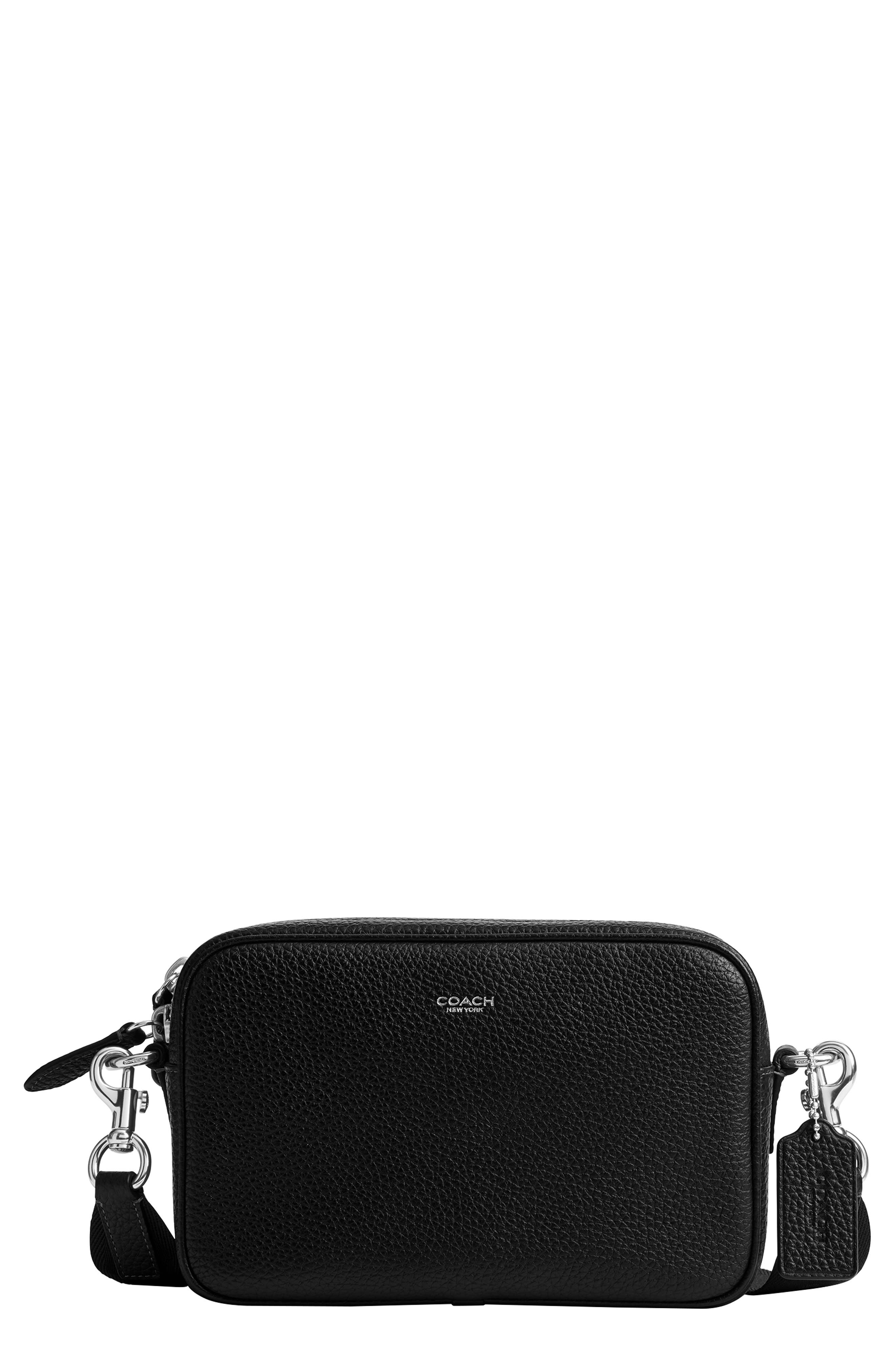 COACH Radio Pebble Leather Camera Bag, Main, color, 