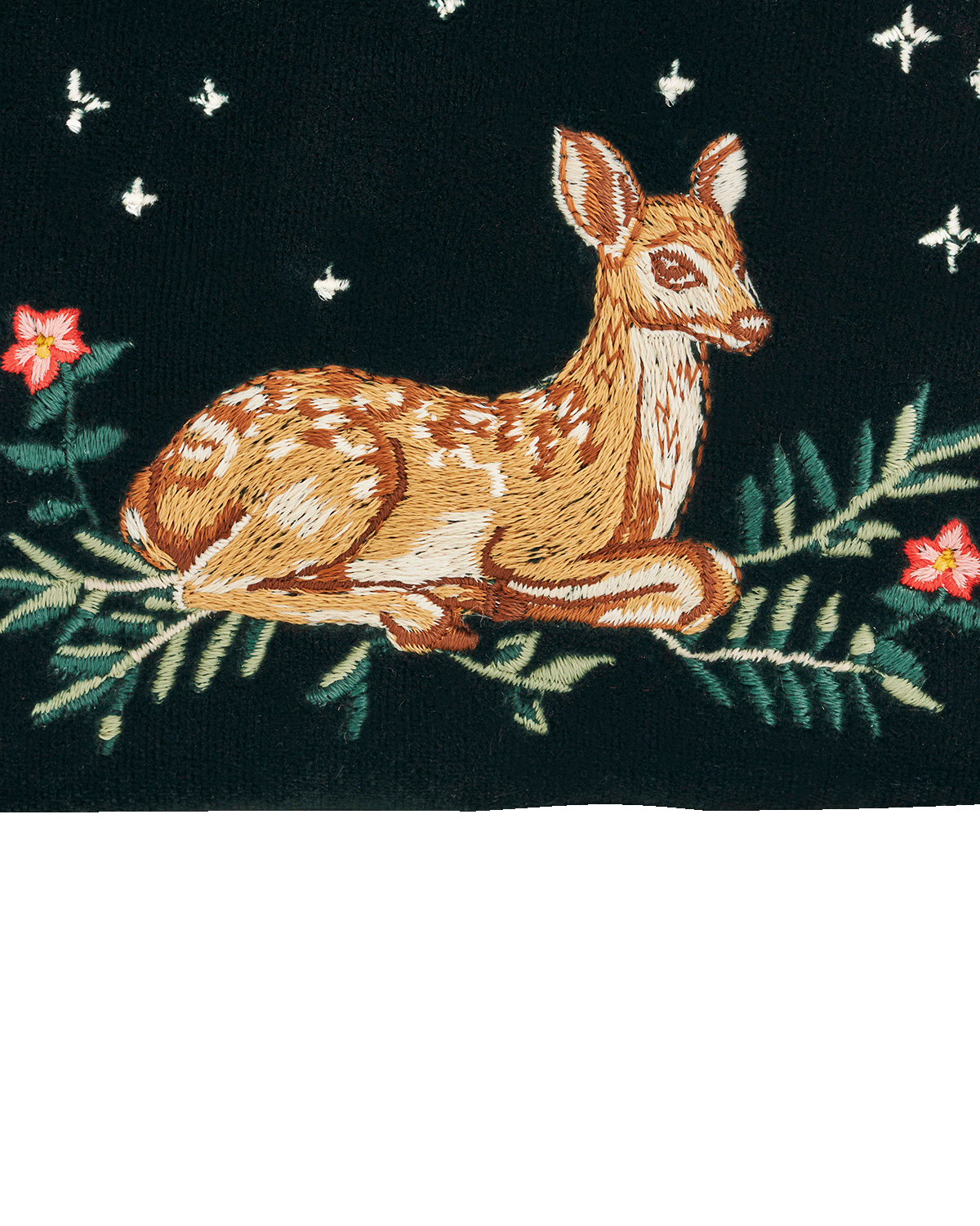 Fable England Fawn Embroidered Green Small Purse, Alternate, color, Woodland Green