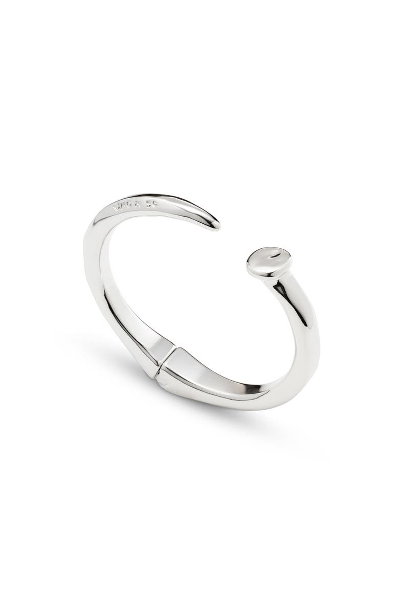 UNODE50 Bent Nail Bangle, Alternate, color, Silver