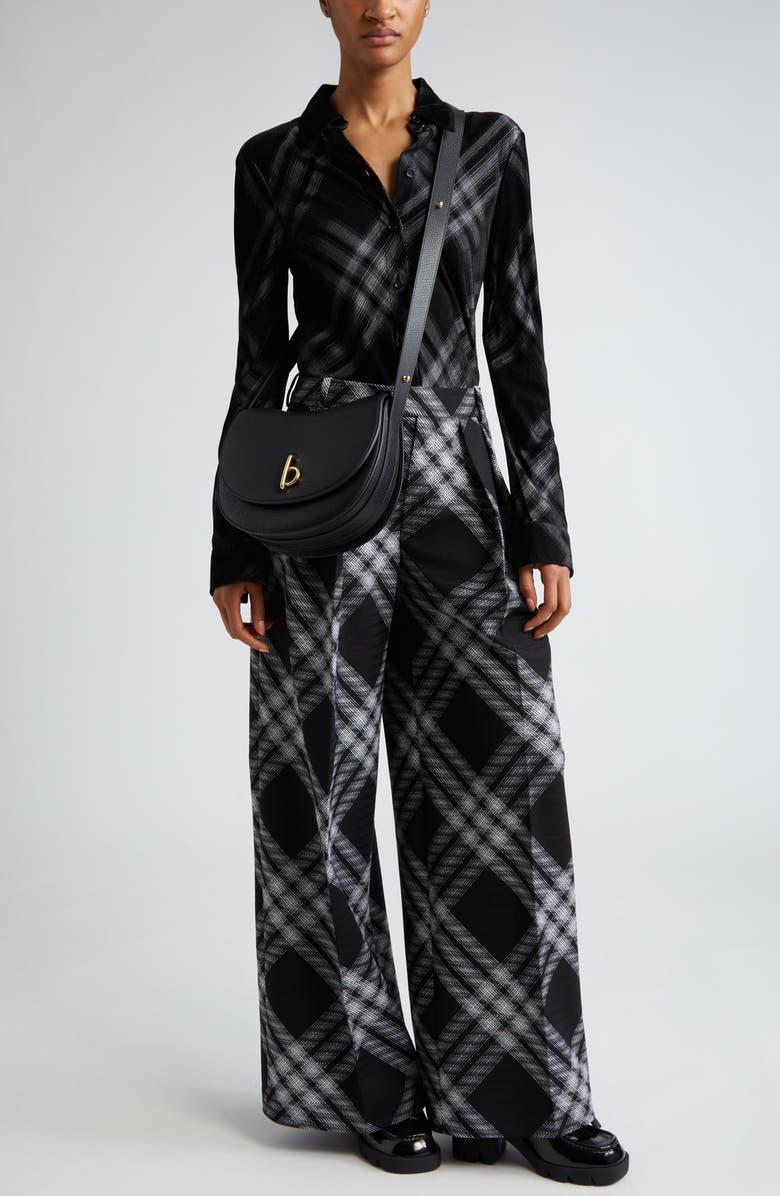 Burberry Slim Fit Large Check Button-Up Shirt, Alternate, color, 