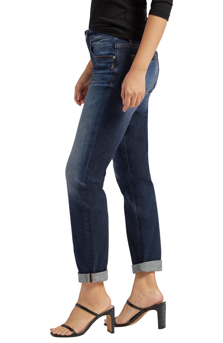Silver Jeans Co. Slim Leg Boyfriend Jeans, Alternate, color, Indigo