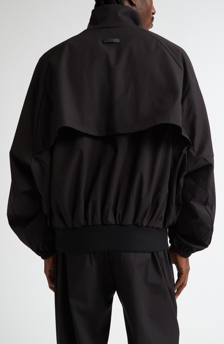 Fear of God Vented Stand Collar Track Jacket, Alternate, color, Black