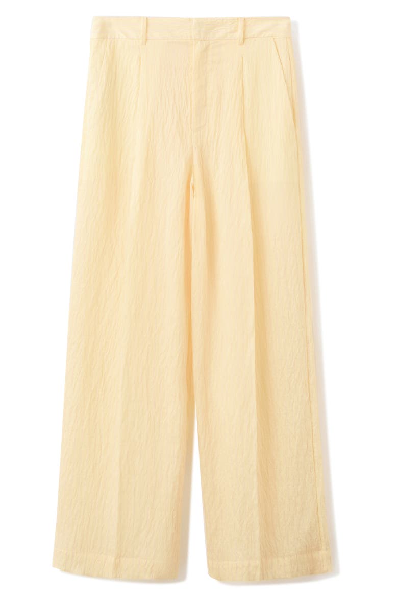 Striped Wide Leg Trousers, Main, color, PASTEL YELLOW