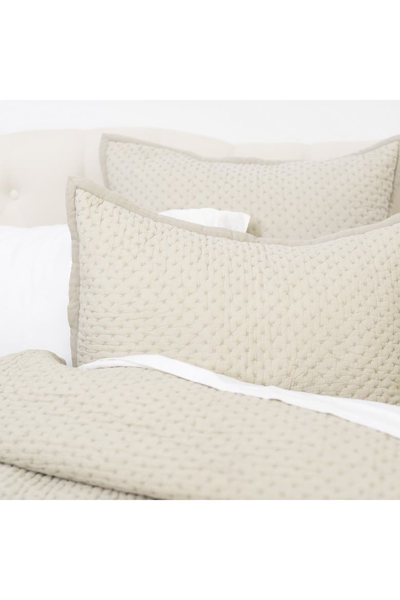 Mila Alabaster King Pillow Sham, Alternate, color, White