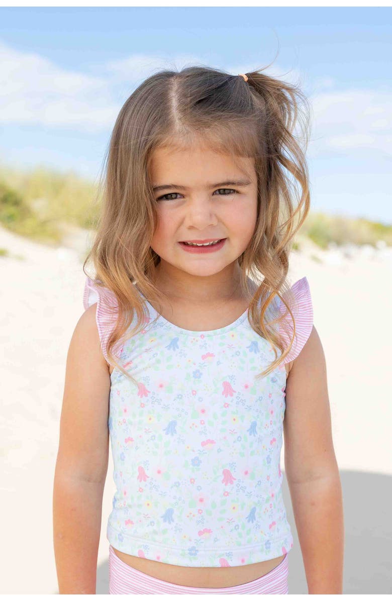 Florence Eiseman Floral Print Tankini, Alternate, color, Blue/Multi