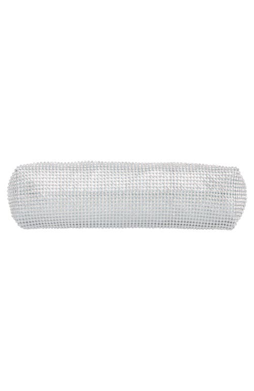 Jessica Mcclintock Kiana Rhinestone Frame Top Clutch In Silver
