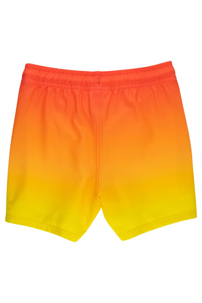 UPF50+ Sun Protected Stretch Swim Trunks, Alternate, color, Neon Citrus Sunrise