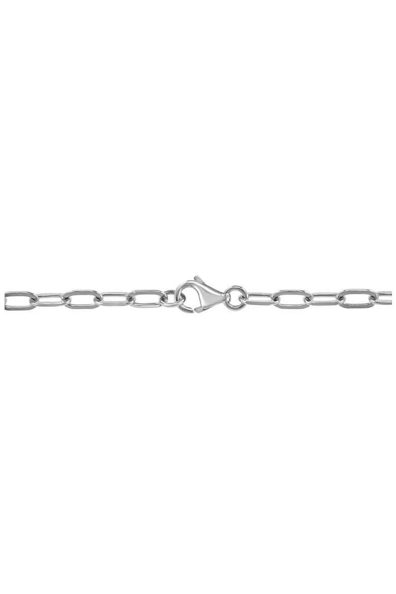 Diamond Bee Pendant Paperclip Necklace, Alternate, color, SILVER