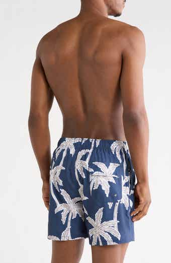 Vintage Summer Palms 4 Way Stretch Volley Swim Trunks
