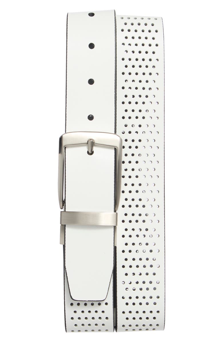 PGA TOUR Perforated Reversible Belt, Main, color, White