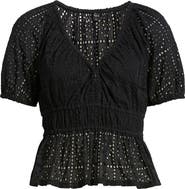 Rails Argenta Cotton Eyelet Peplum Top