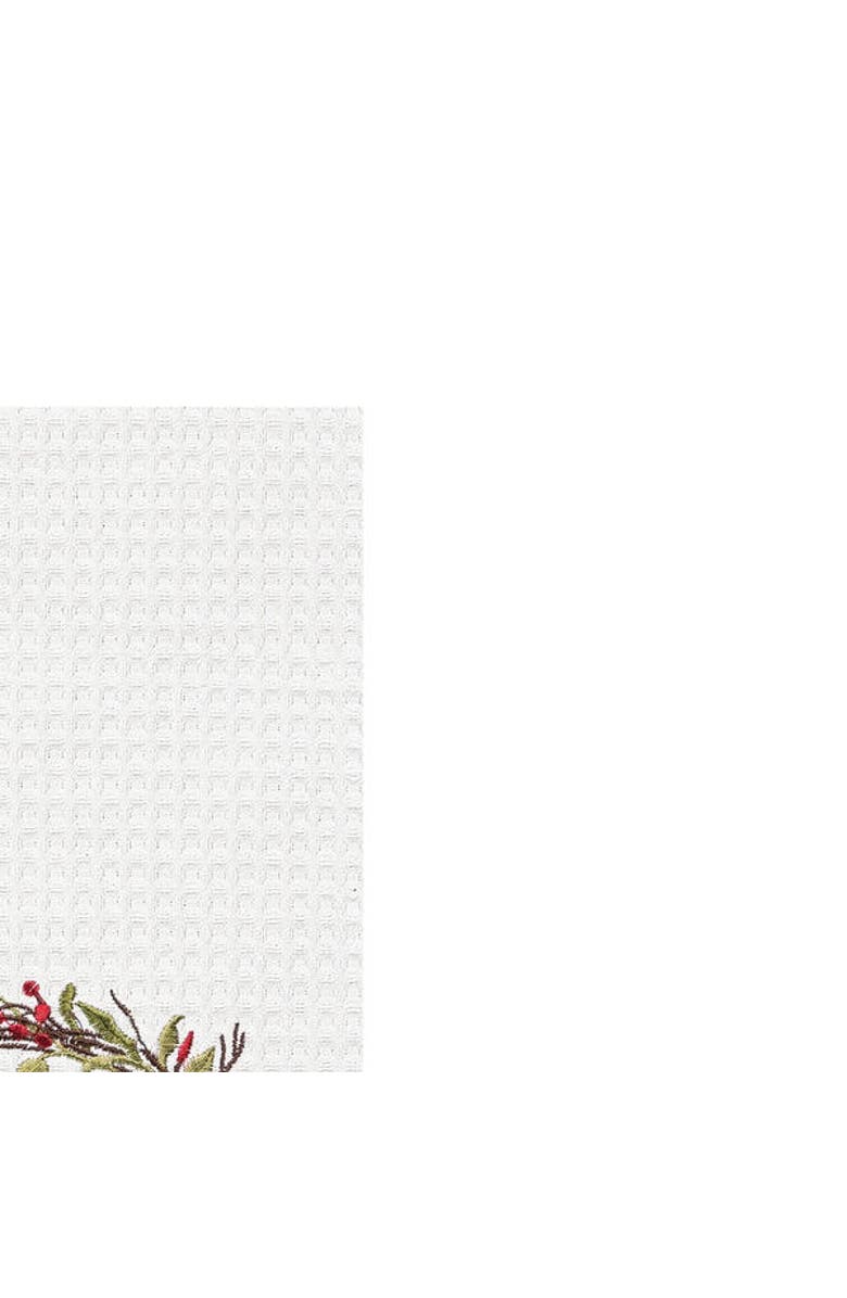 C&F Home Joy Cardinal Embroidered Waffle Weave Kitchen Towel, Alternate, color, White