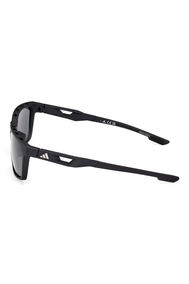59mm Navigator Sunglasses, Alternate, color, MATTE BLACK / SMOKE POLARIZED