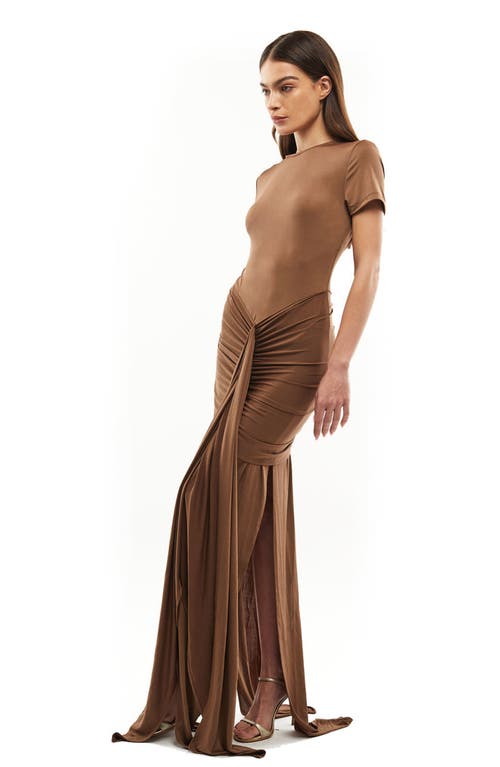 Mother Of All Viola T Shirt Dress In Brown