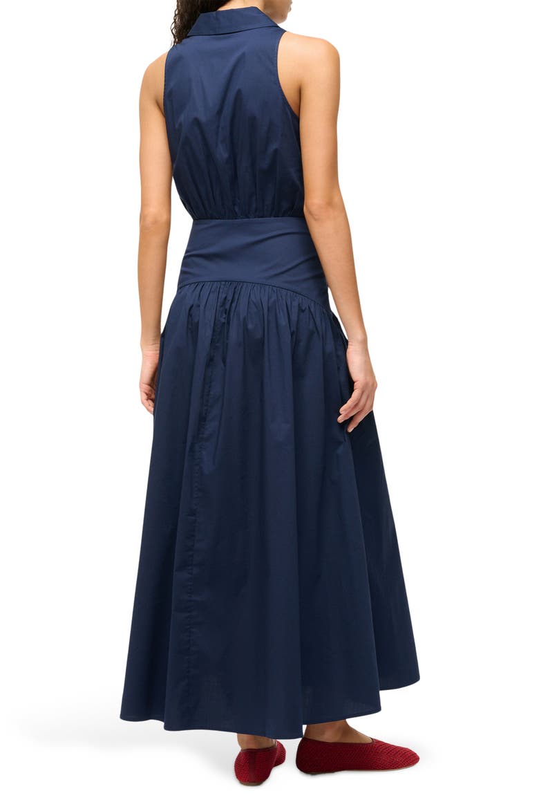 Romy Sleeveless Maxi Shirtdress, Alternate, color, NAVY