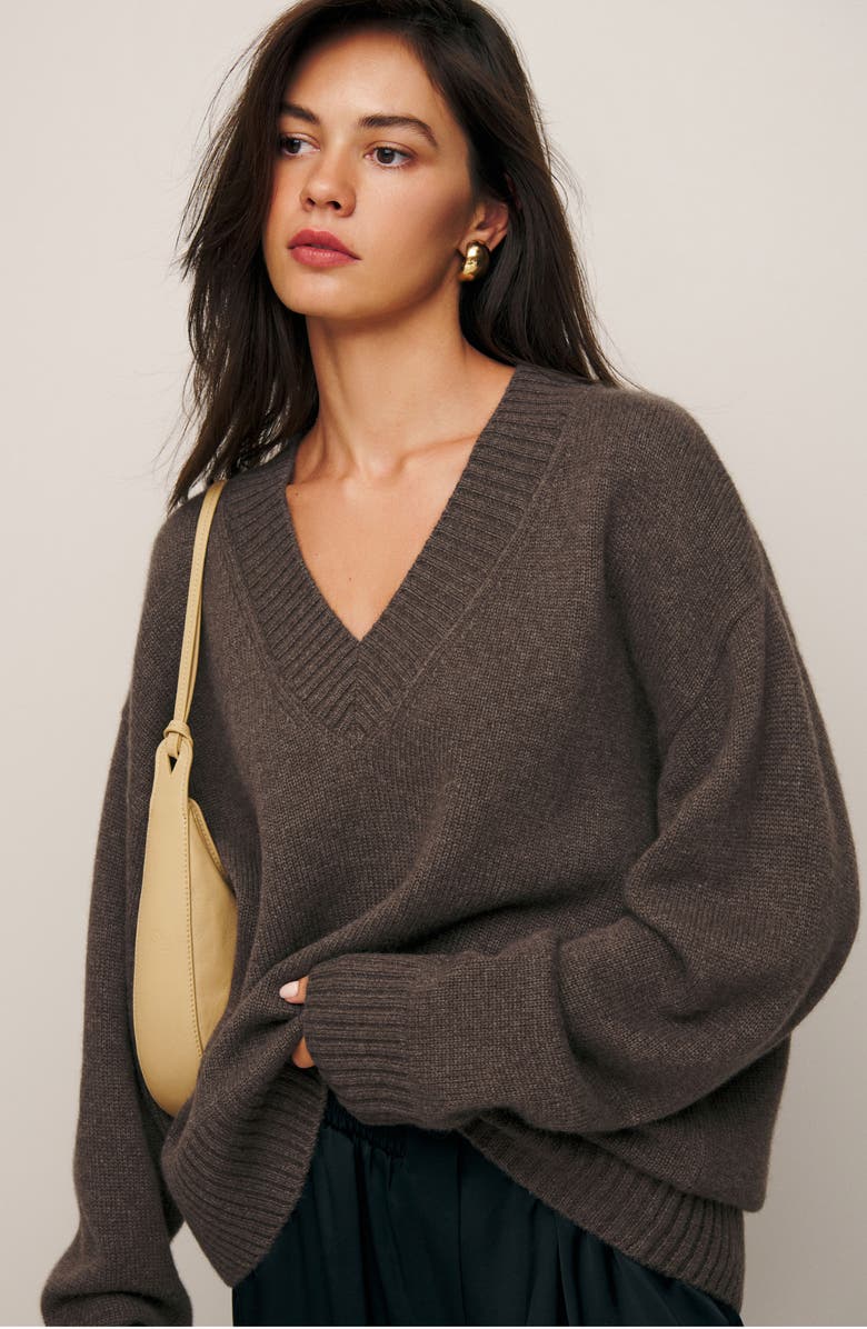 Reformation Jadey Oversize Cashmere Sweater, Alternate, color, Dachshund