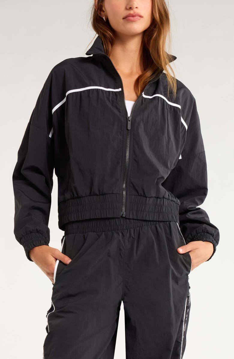 Zella Travel Lite Track Jacket, Alternate, color, Black