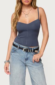 EDIKTED Katanaya Lace-Up Tank