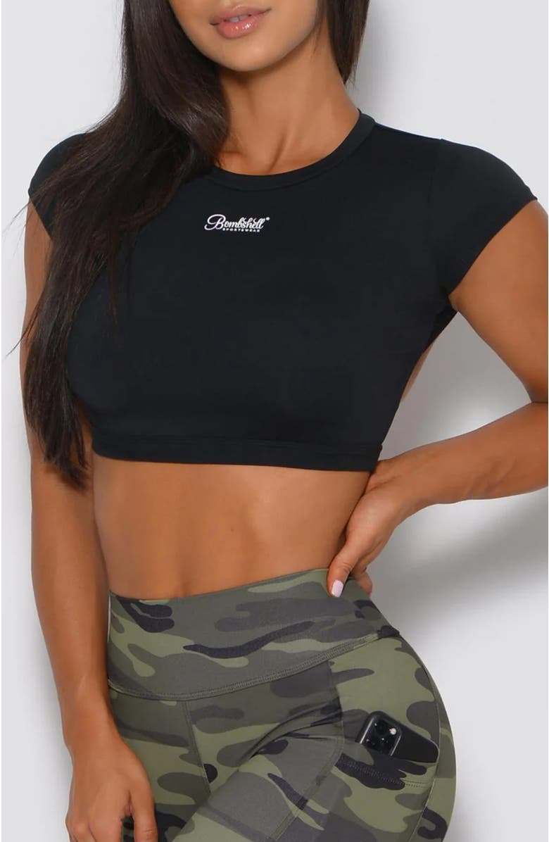 Bombshell Sportswear Muscle Back Tee, Main, color, Black