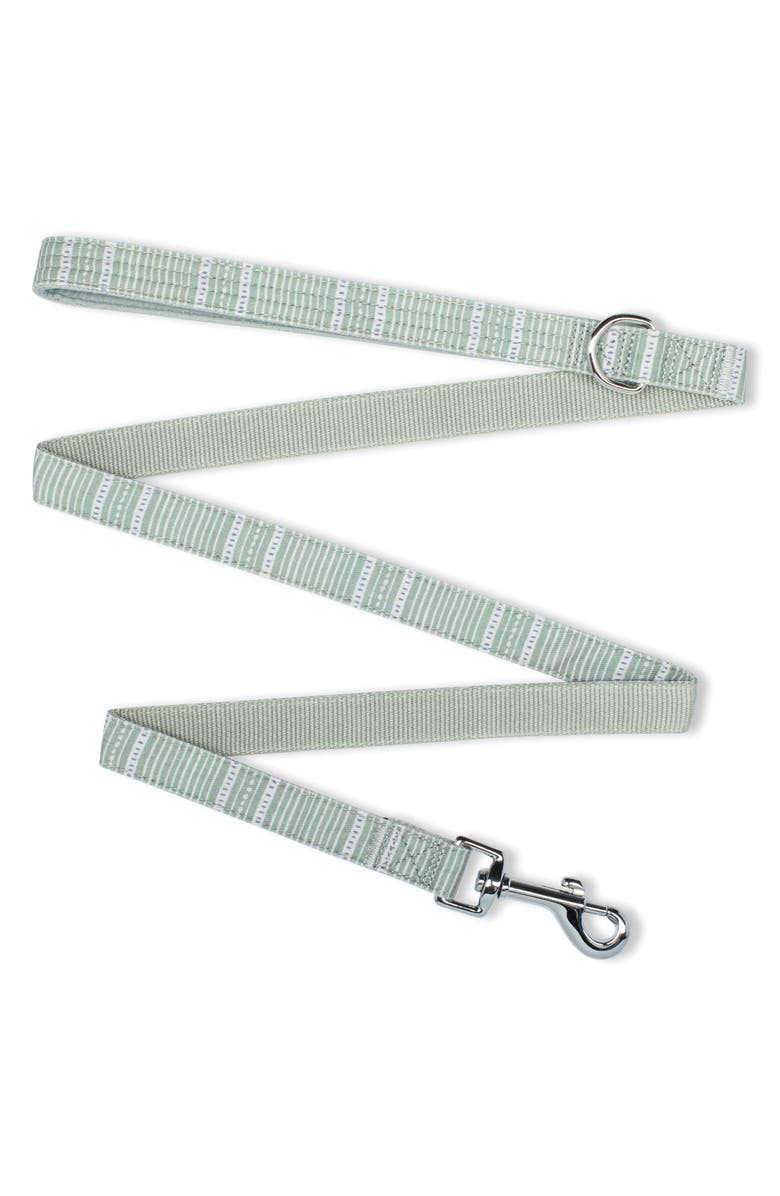 Fringe Studio Block Stripe Dog Leash, Main, color, Green
