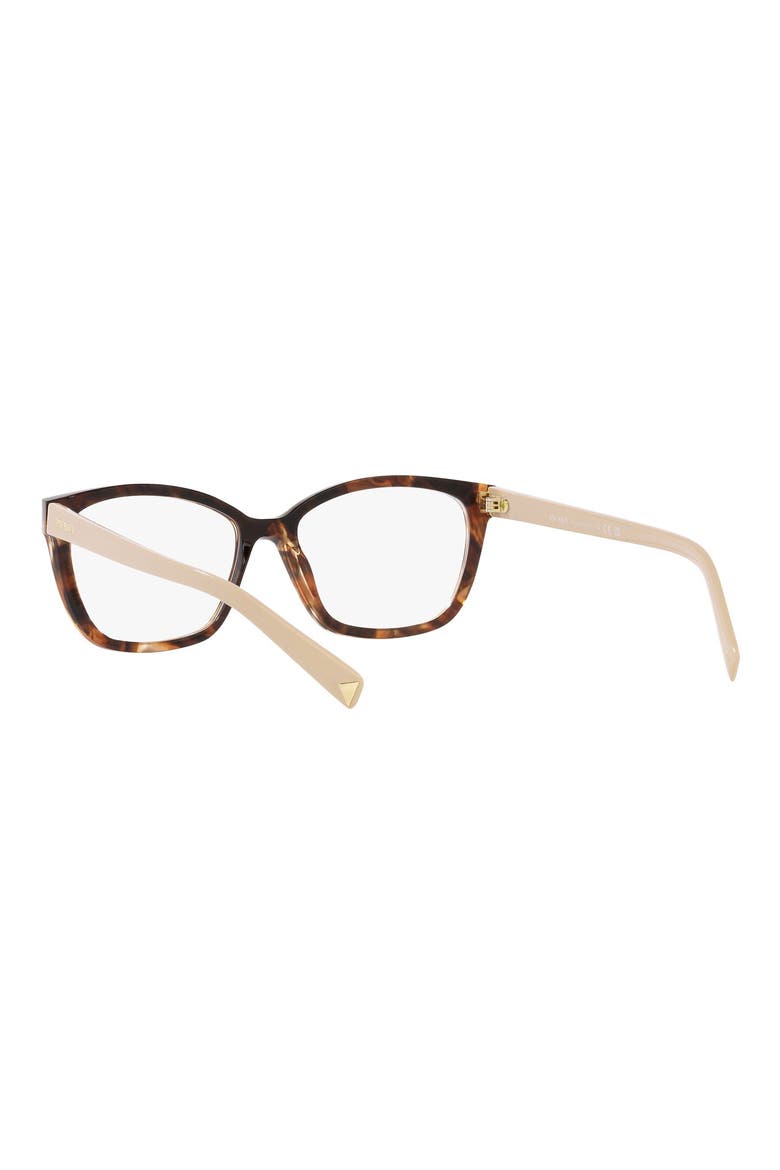 55mm Rectangular Optical Glasses, Alternate, color, DARK HAVANA