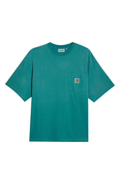 Carhartt Round Neck T-shirt Short Sleeves Pocket In Green