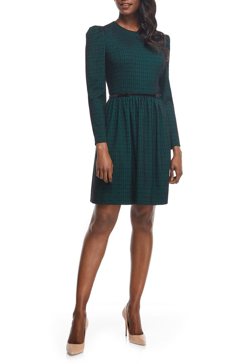 Gal Meets Glam Collection Callie Print Long Sleeve Dress, Alternate, color, 