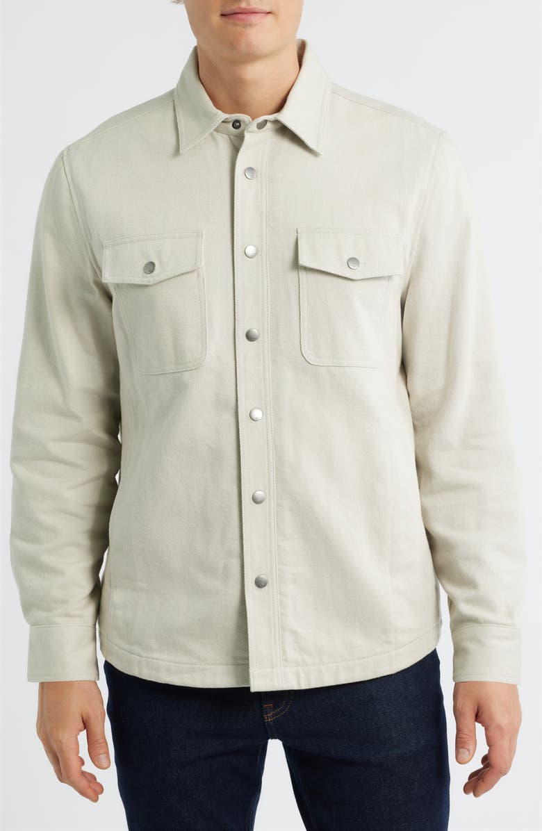 Rails Rhett Cotton Snap-Up Shirt, Alternate, color, Stone