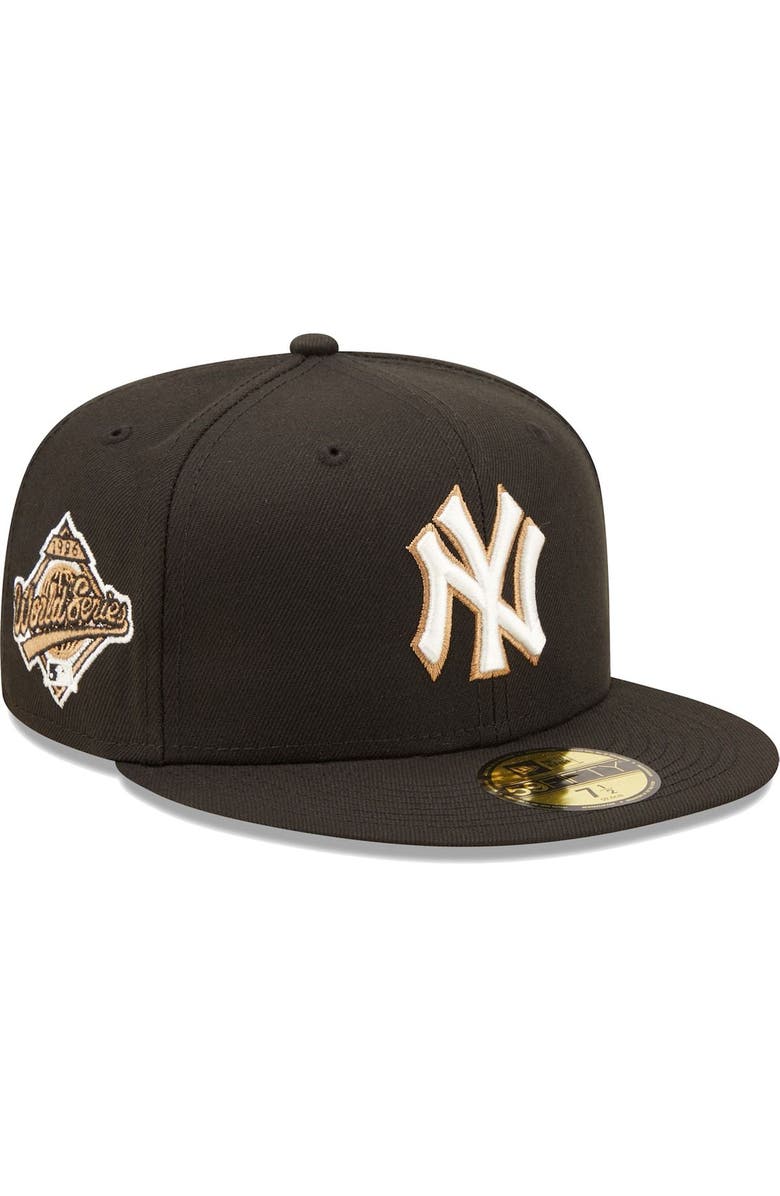 New Era Men's New Era Black New York Yankees 1996 World Series Wheat Undervisor 59FIFTY Fitted Hat, Main, color, 