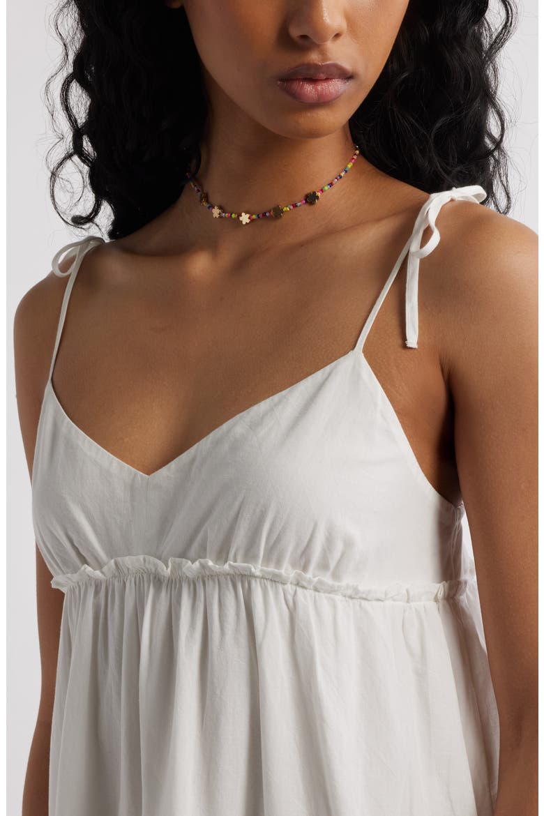 Tiered Cotton Minidress, Alternate, color, WHITE BLANC