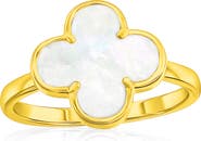 SIMONA Mother-of-Pearl Clover Ring