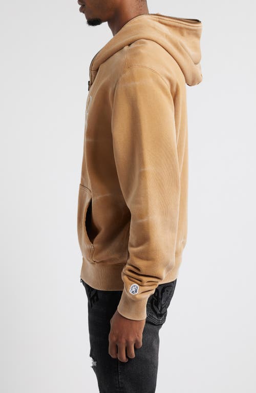 Billionaire Boys Club Helmet Head French Terry Zip Hoodie In Chipmunk