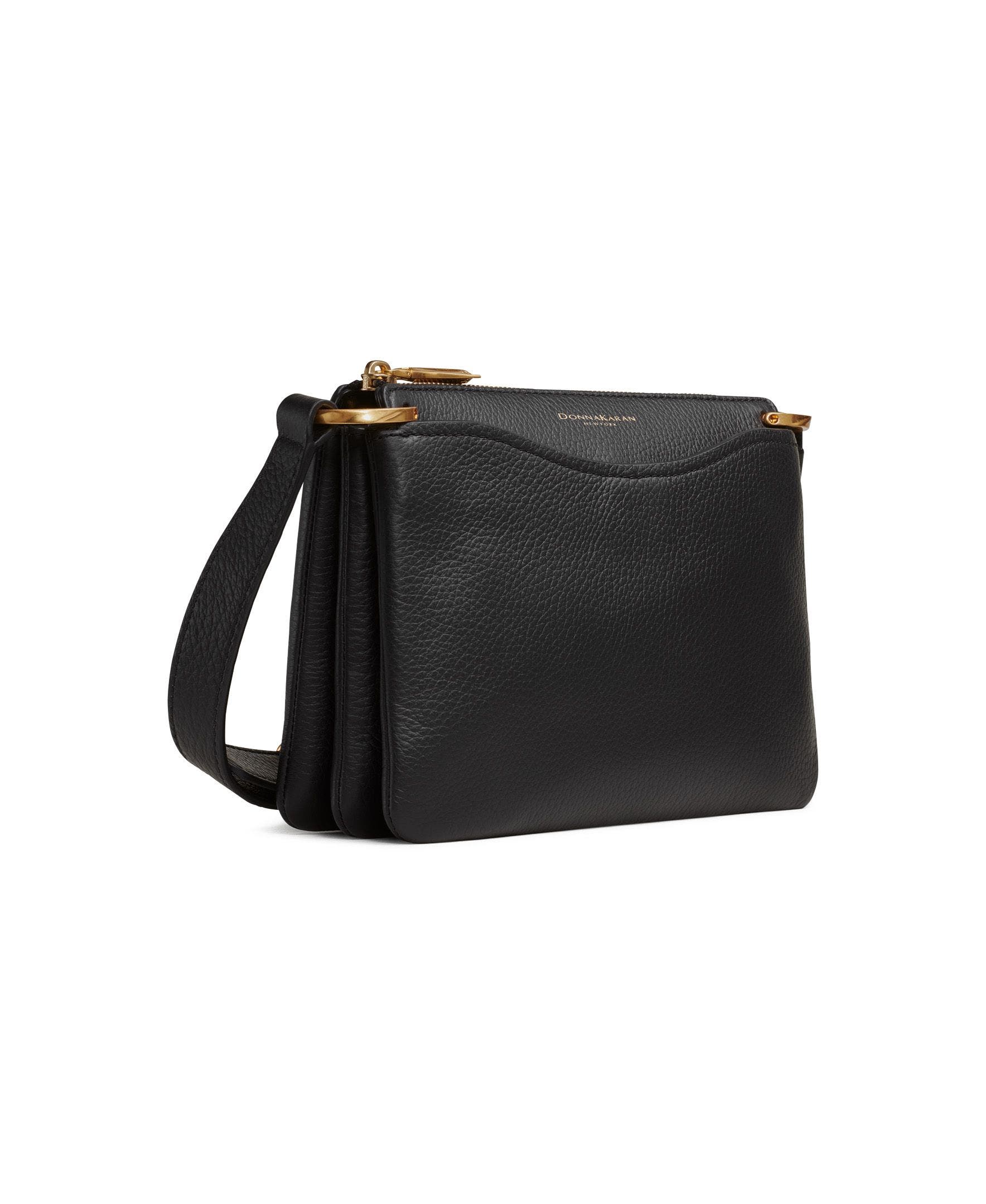 Donna Karan New York Glenwood Crossbody, Alternate, color, Black/Gold