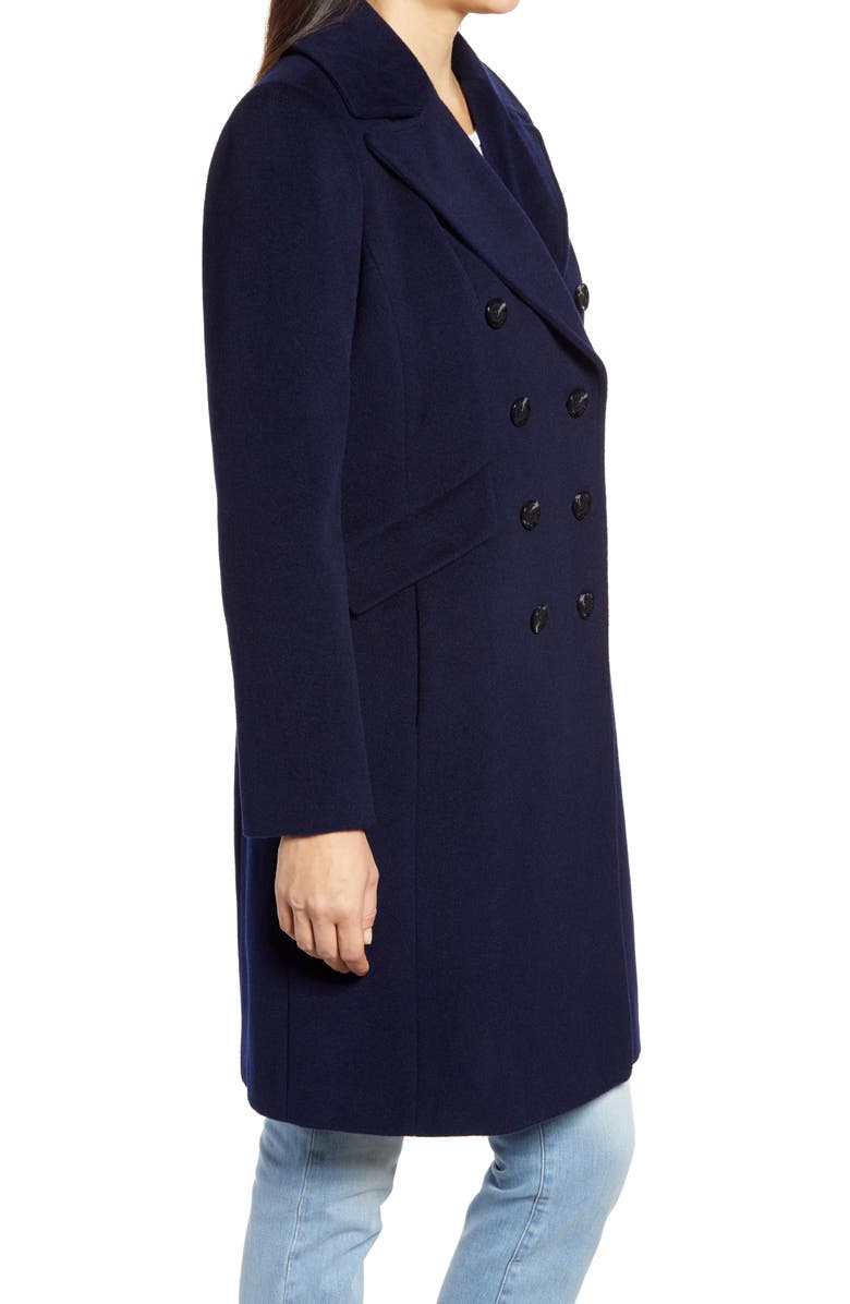 Sam Edelman Double Breasted Wool Blend Coat, Alternate, color,