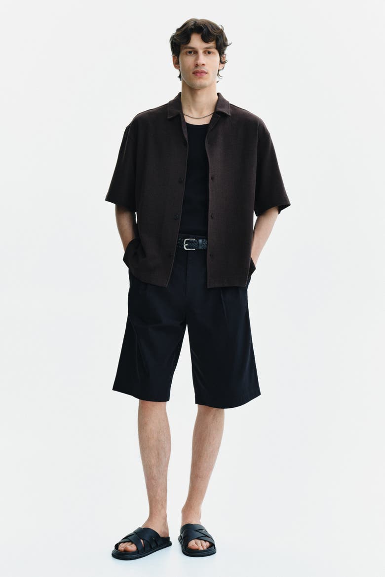 Relaxed Fit Resort Shirt, Alternate, color, Dark brown