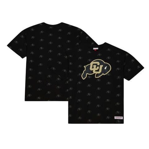 Men's Mitchell & Ness  Black Colorado Buffaloes Allover Print T-Shirt