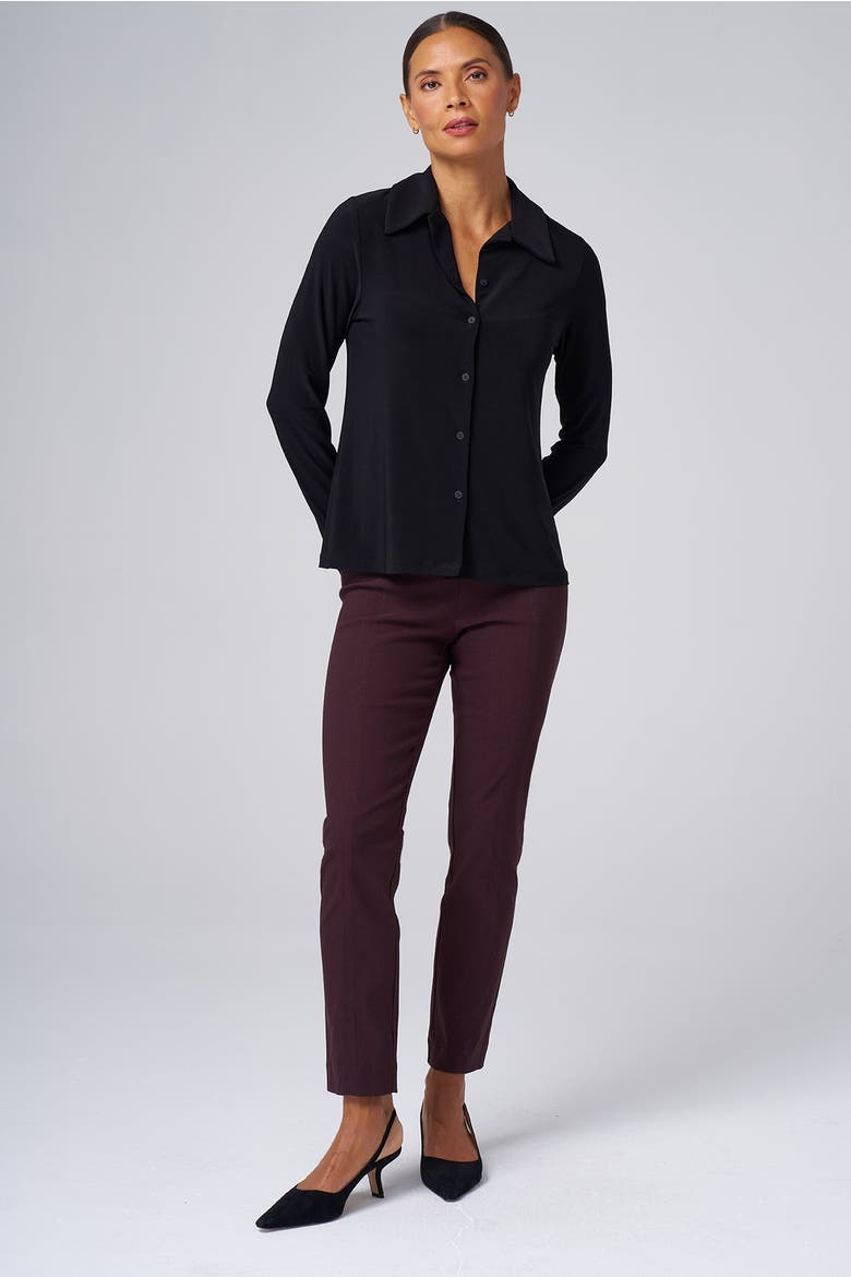 Slim Ankle Stretch Magic Pant, Alternate, color, Black Cherry
