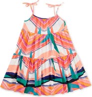 Tea Collection Tie Shoulder Tiered Dress