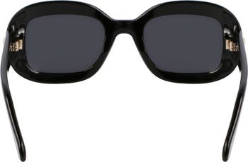 FERRAGAMO Gancini 51mm Oval Sunglasses | Nordstrom