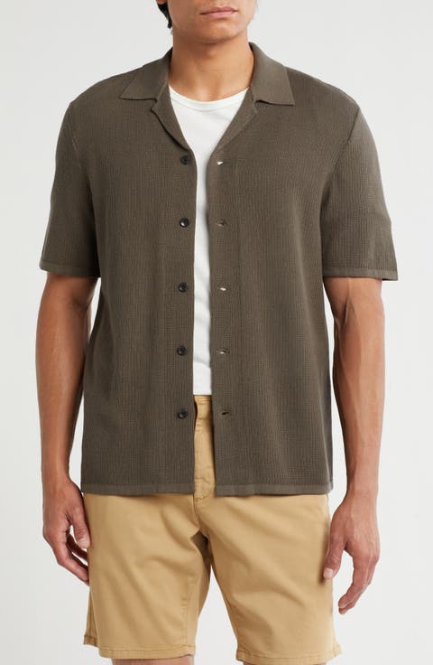 Lewis Cotton Knit Camp Shirt