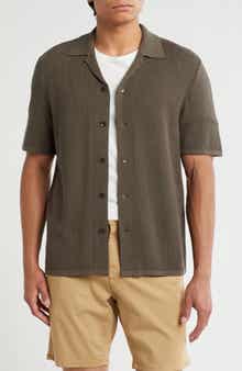 rag & bone Lewis Cotton Knit Camp Shirt
