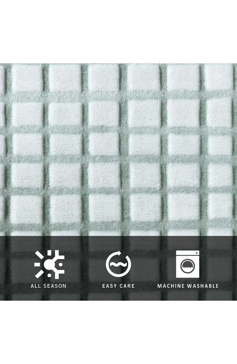 Kenneth Cole New York Tipped Grid Throw Blanket, Alternate, color,