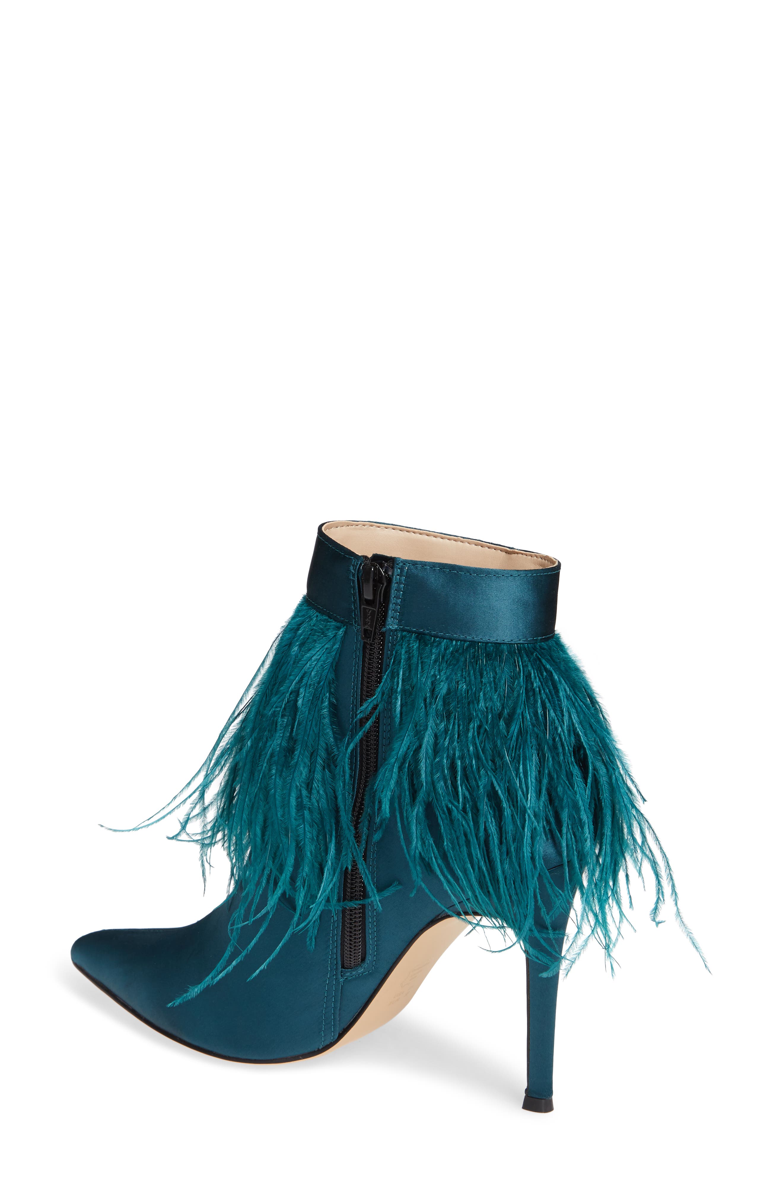 Danella Feather Bootie, Alternate, color, PINE SATIN
